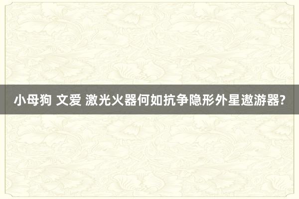 小母狗 文爱 激光火器何如抗争隐形外星遨游器?