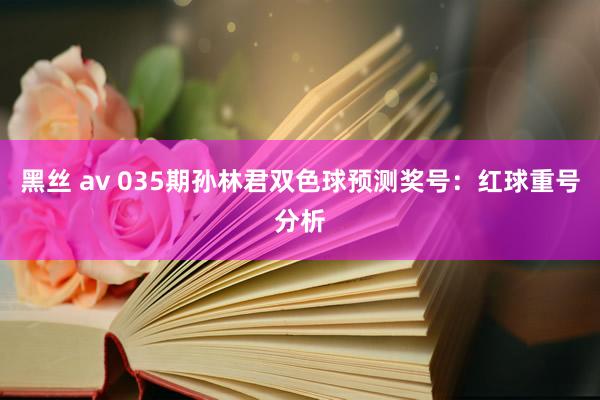 黑丝 av 035期孙林君双色球预测奖号：红球重号分析
