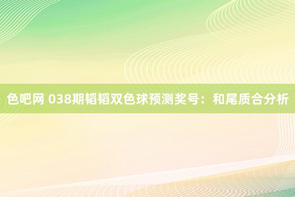 色吧网 038期韬韬双色球预测奖号：和尾质合分析
