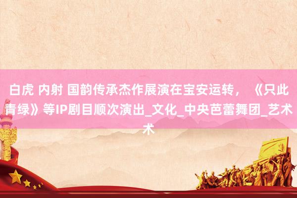白虎 内射 国韵传承杰作展演在宝安运转， 《只此青绿》等IP剧目顺次演出_文化_中央芭蕾舞团_艺术