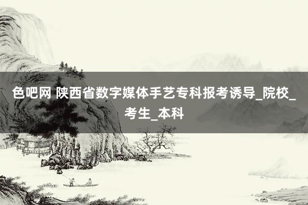 色吧网 陕西省数字媒体手艺专科报考诱导_院校_考生_本科